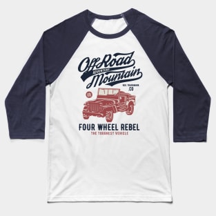 Off Road Mountain Adventure Baseball T-Shirt